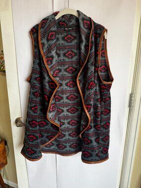 Womens Large Aztec Fleece Vest by Simply Southern